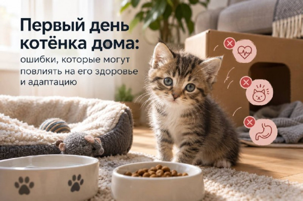 Первый день котёнка дома: ошибки, которые могут повлиять на его здоровье и адаптацию